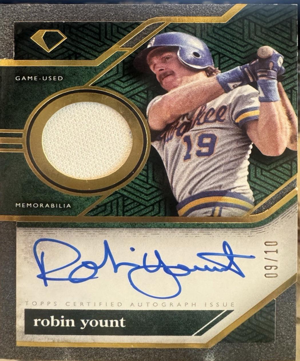 Robin Yount #SPA-RY Baseball Cards 2024 Topps Diamond Icons Autograph Single-Player Relic