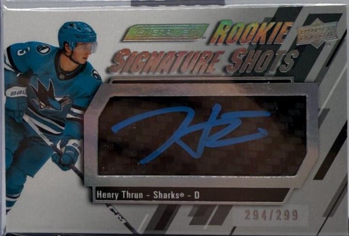 Henry Thrun #RSS-HT Hockey Cards 2023 Upper Deck Engrained Rookie Signature Shots