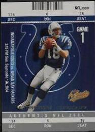 Peyton Manning #54 2004 Fleer Authentix Football