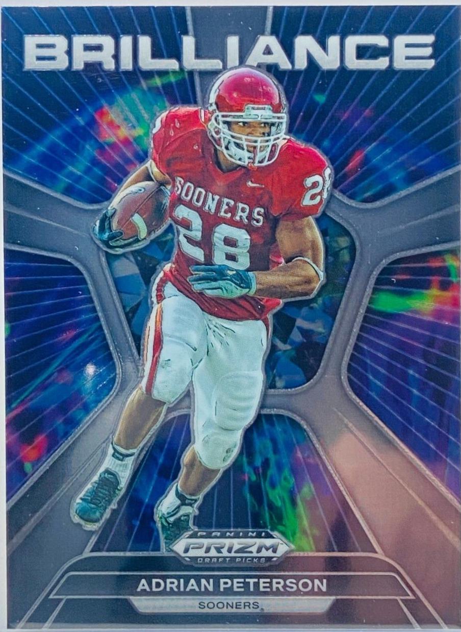 Adrian Peterson #BR-AP Football Cards 2024 Panini Prizm Draft Picks Brilliance
