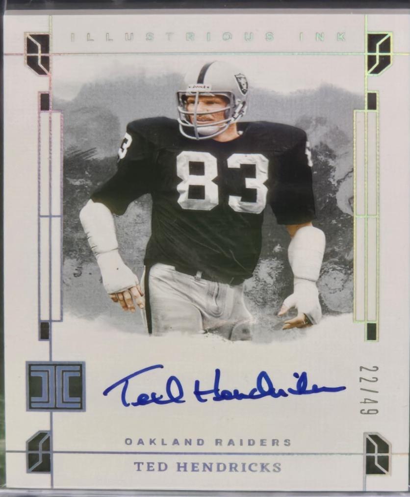 Ted Hendricks #5 Football Cards 2024 Panini Impeccable Illustrious Ink