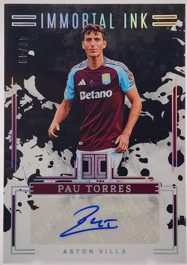 Pau Torres #4 2024 Panini Impeccable Premier League Immortal Ink
