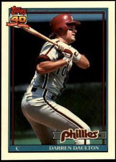 Darren Daulton #89 Baseball Cards 1991 Topps Tiffany