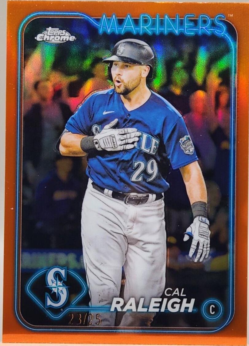 Cal Raleigh [Orange Refractor] #119 Prices | 2024 Topps Chrome ...