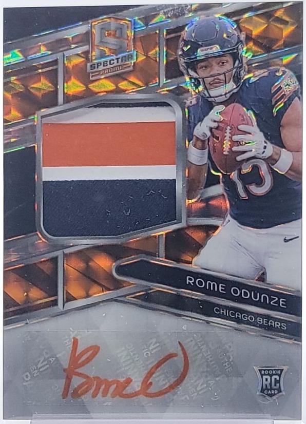 Rome Odunze [Orange Neon] #RA-ROE Prices | 2024 Panini Spectra Rookie ...