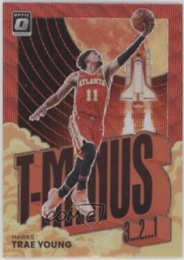 Trae Young #13 2021 Panini Donruss Optic T Minus 3 2 1 Basketball