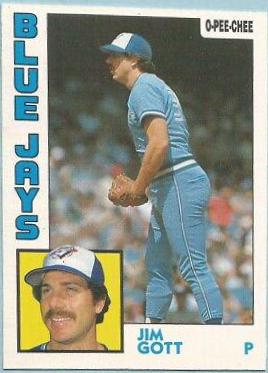 Jim Gott #9 Baseball Cards 1984 O Pee Chee