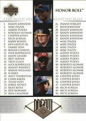 Checklist #100 Baseball Cards 2002 Upper Deck Honor Roll Prices