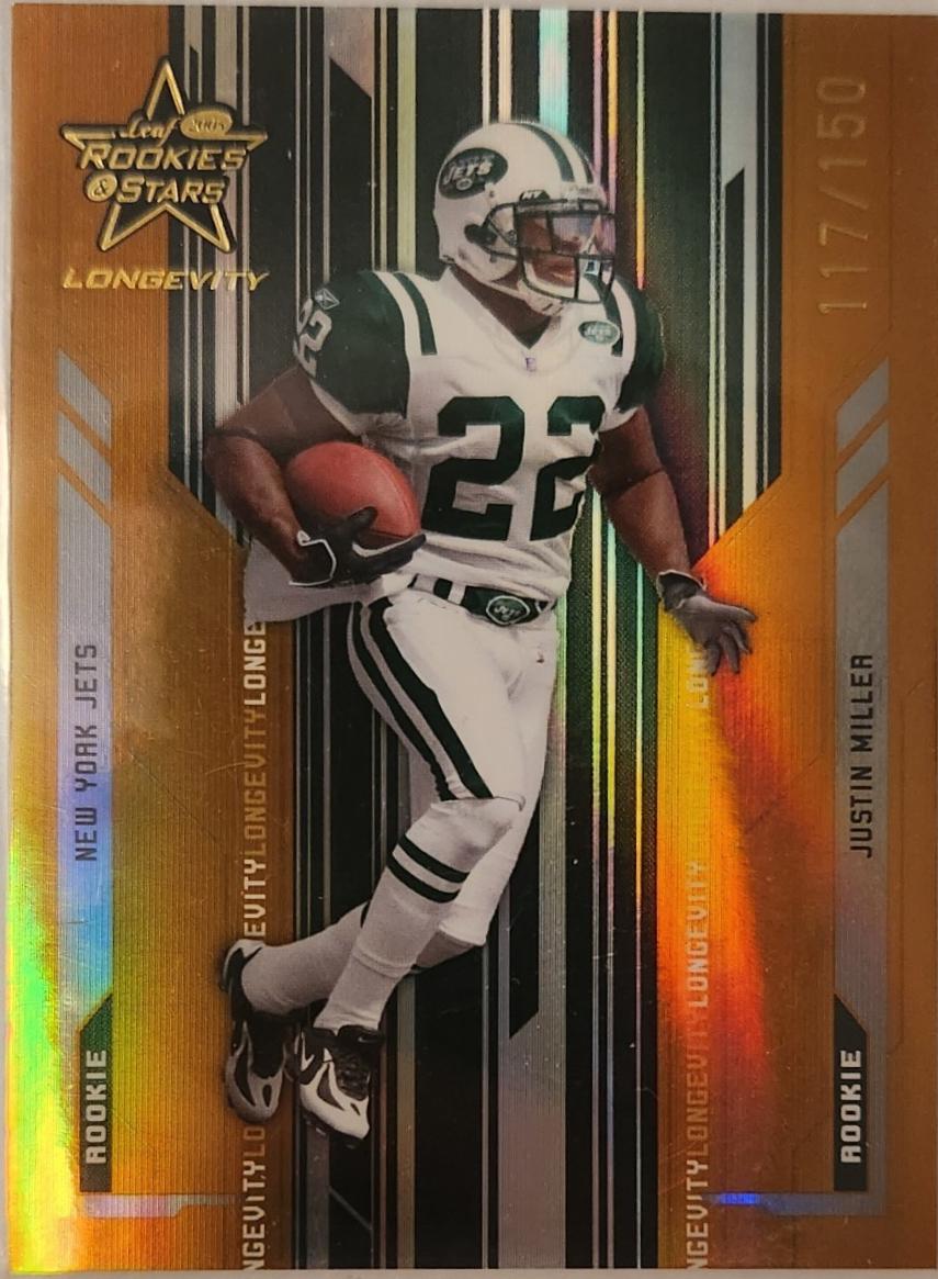 Justin Miller #124 2005 Leaf Rookies & Stars Longevity Football