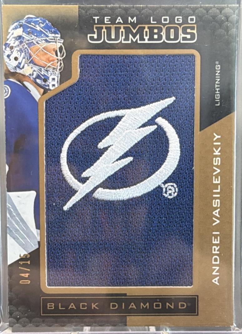 Andrei Vasilevskiy #TLTB-AV 2021 Upper Deck Black Diamond Team Logo Jumbo Patches Hockey