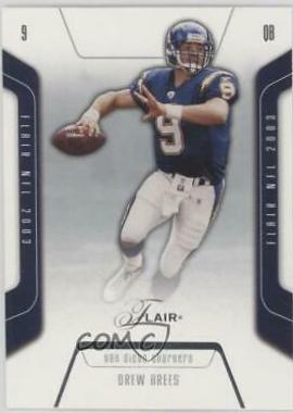 Drew Brees #10 Football Cards 2003 Flair