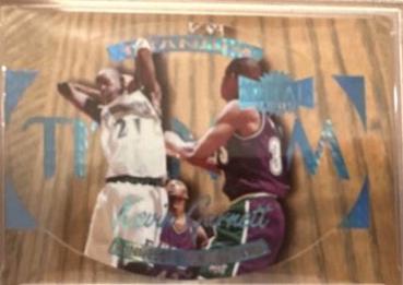 Kevin Garnett #8 Basketball Cards 1997 Metal Universe Titanium