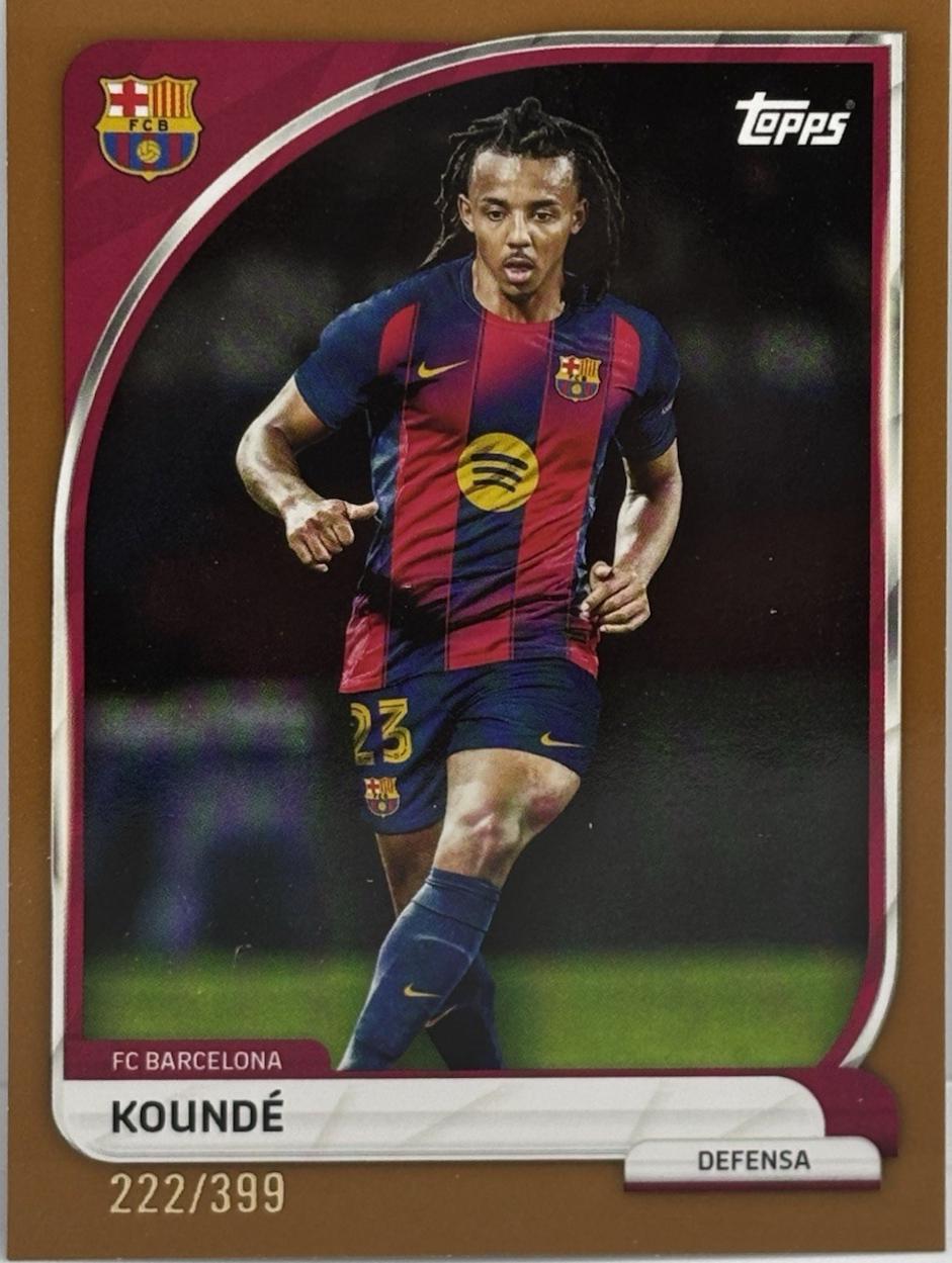 Jules Kounde #4 2025 Topps Fc Barcelona Collector Tin Soccer
