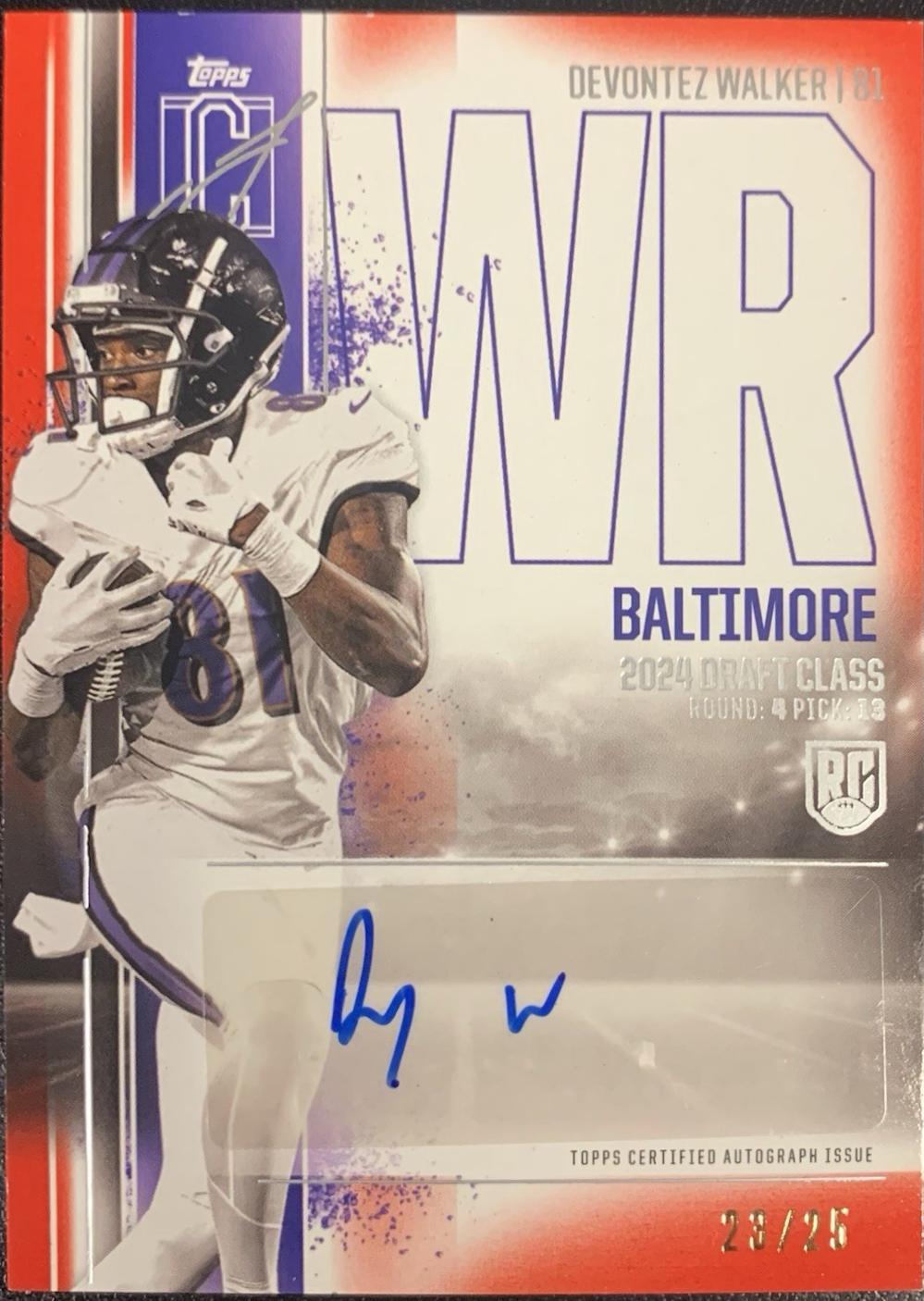 Devontez Walker [Red] #RCA-DW Prices | 2024 Topps Signature Class ...