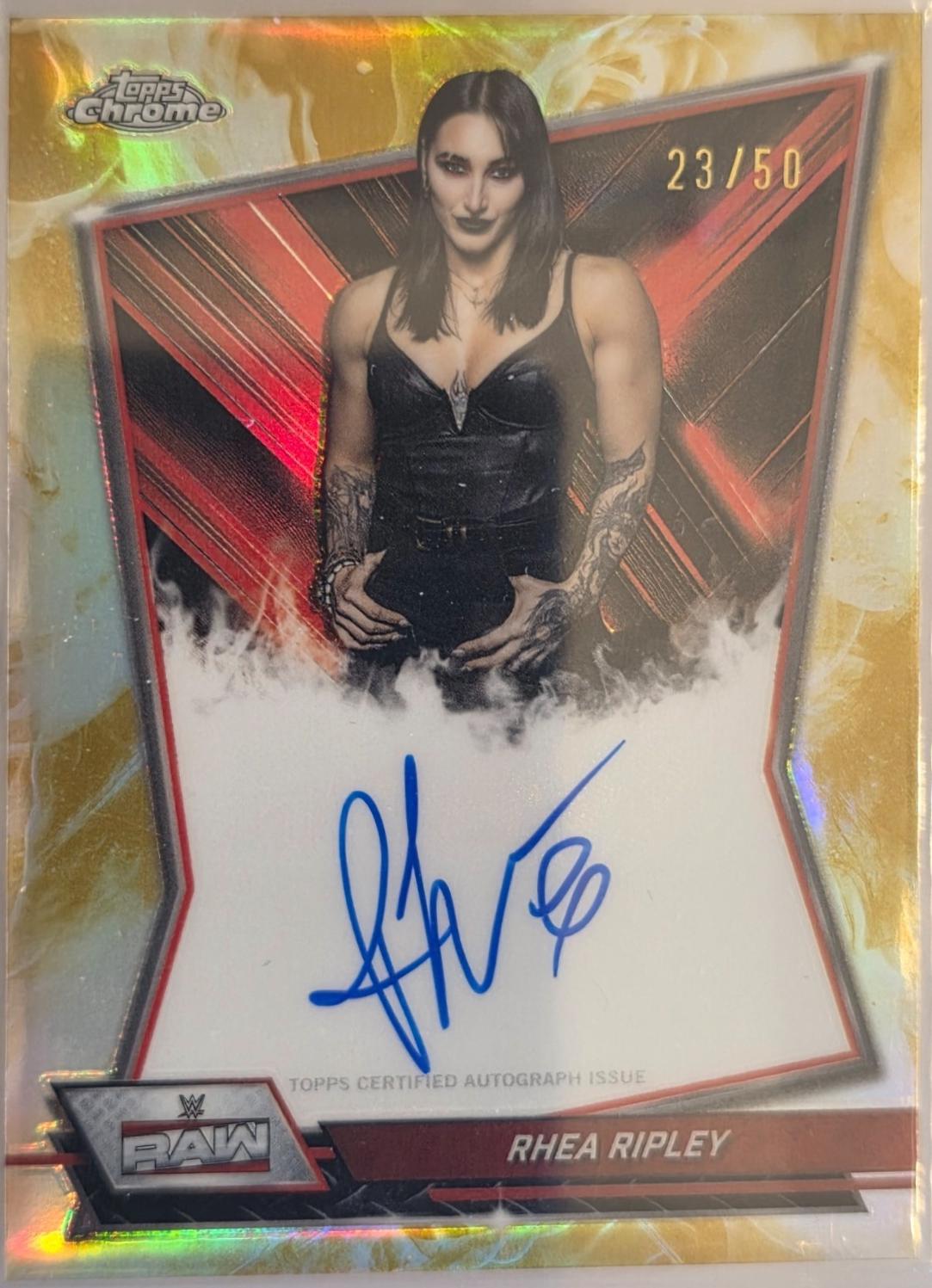 Rhea Ripley [Gold Refractor] #RBA-RHE