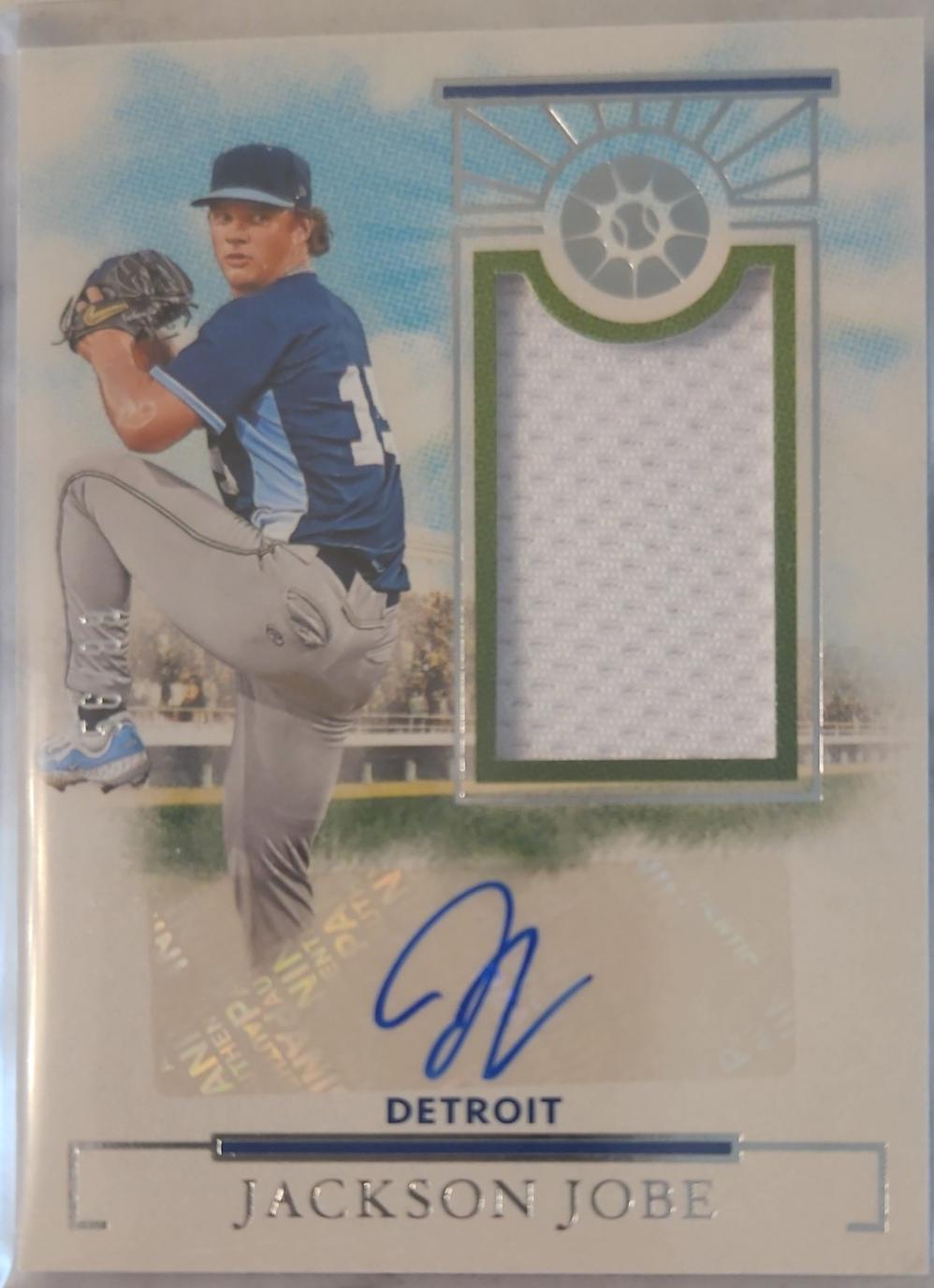 Jackson Jobe #PMS-JJ Baseball Cards 2024 Panini Boys of Summer Prospect Material Signature