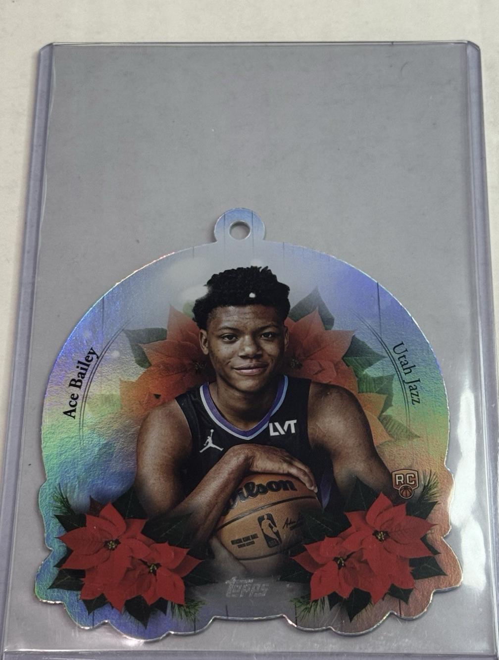 2025 Topps Holiday Oversized Die-Cut Ornament Ace Bailey #DCO-AB card