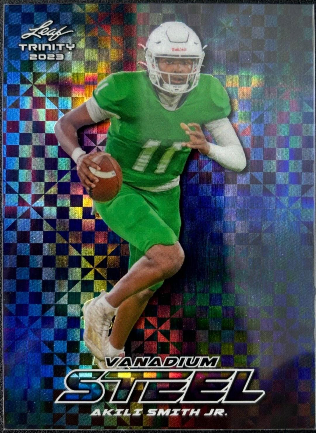 Akili Smith Jr, #SA-ASJ 2023 Leaf Trinity Steel Football