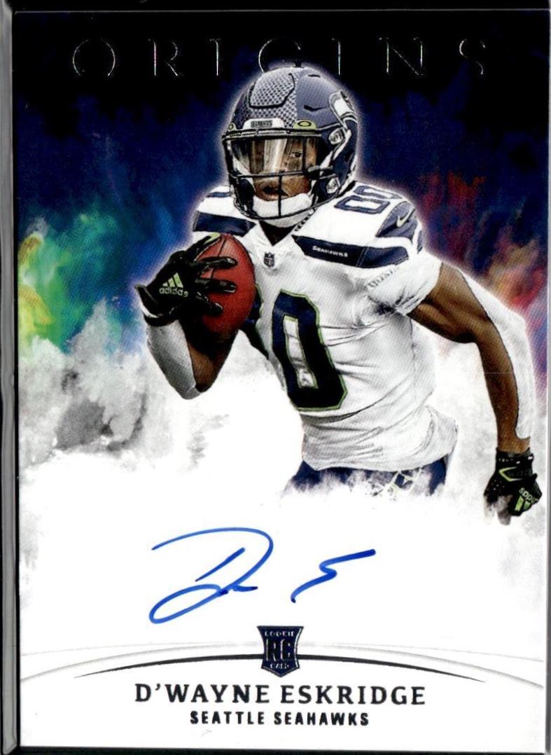 D'Wayne Eskridge #RA-DE Football Cards 2021 Panini Origins Rookie Autograph