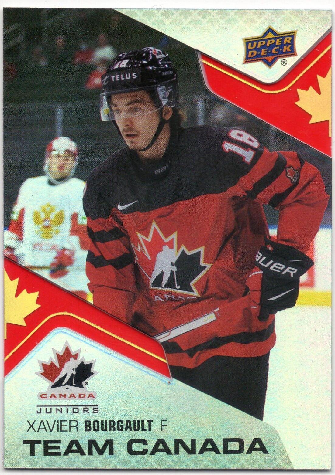 Xavier Bourgault #CA-15 Hockey Cards 2022 Upper Deck Team Canada Juniors Acetates