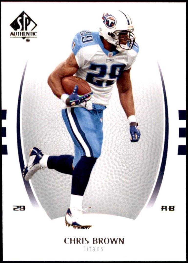 Chris Brown #23 Football Cards 2007 SP Authentic