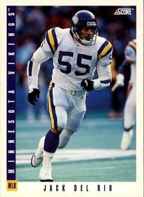 Jack Del Rio #26 Football Cards 1993 Panini Score