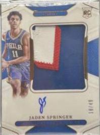 Jaden Springer [Patch Autograph Bronze] #116