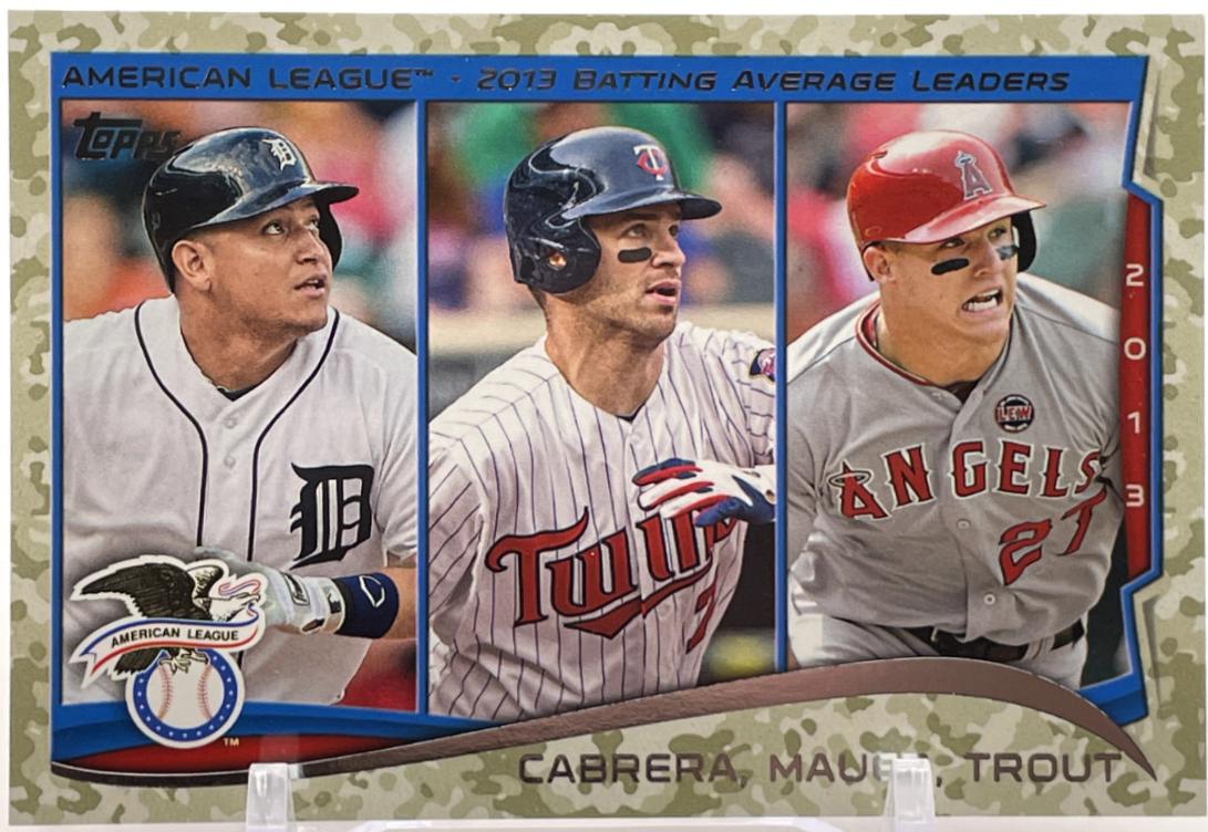 Joe Mauer, Miguel Cabrera, Mike Trout [Camo] #103