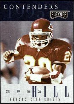 Greg Hill #29 Football Cards 1995 Playoff Contenders