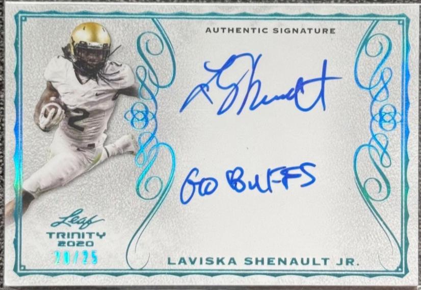 Laviska Shenault Jr. #A-LSJ 2020 Leaf Trinity Signature Football