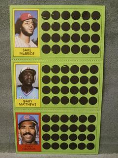 Bake McBride, Gary Matthews, Ivan DeJesus #58, 76, 94