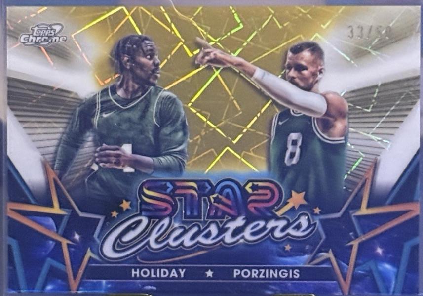 Jrue Holiday / Kristaps Porzingis [Gold Interstellar Refractor] #SC-2