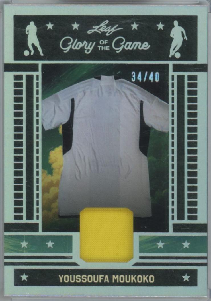 Youssoufa Moukoko #GG-64 2026 Leaf Glory Of The Game Used Soccer
