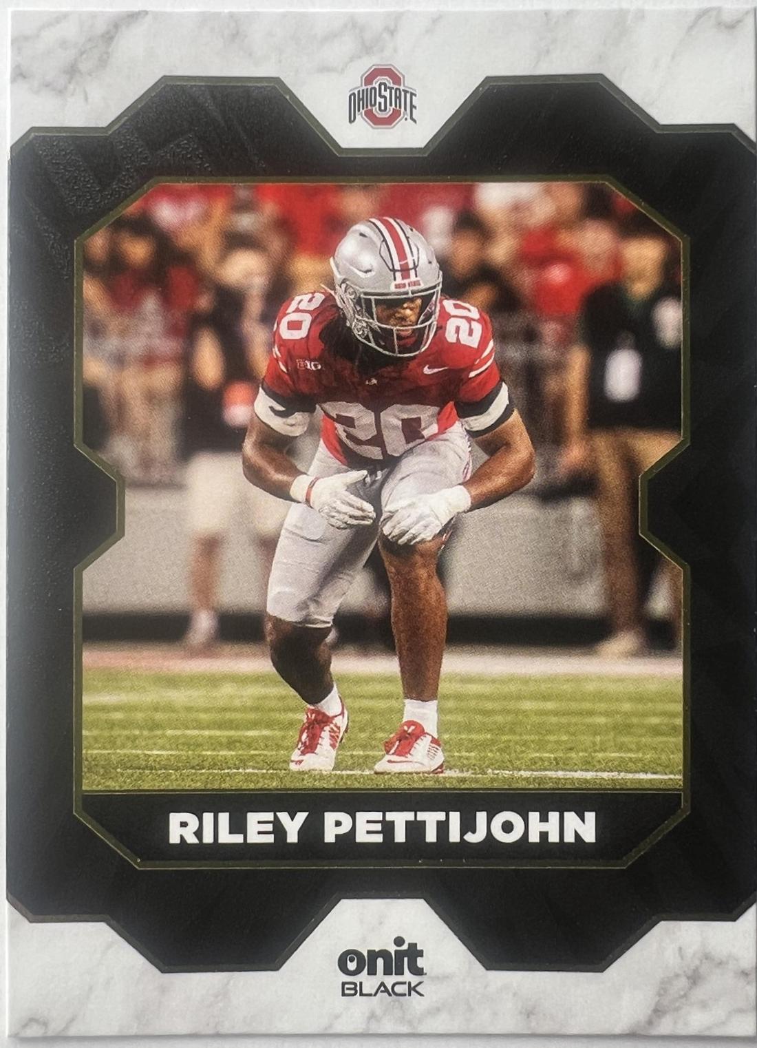 Riley Pettijohn #B-52 2025 Onit Athlete Black Ohio State Football
