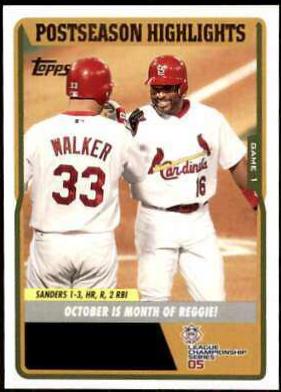 Reggie Sanders #UH126 Baseball Cards 2005 Topps Updates & Highlights