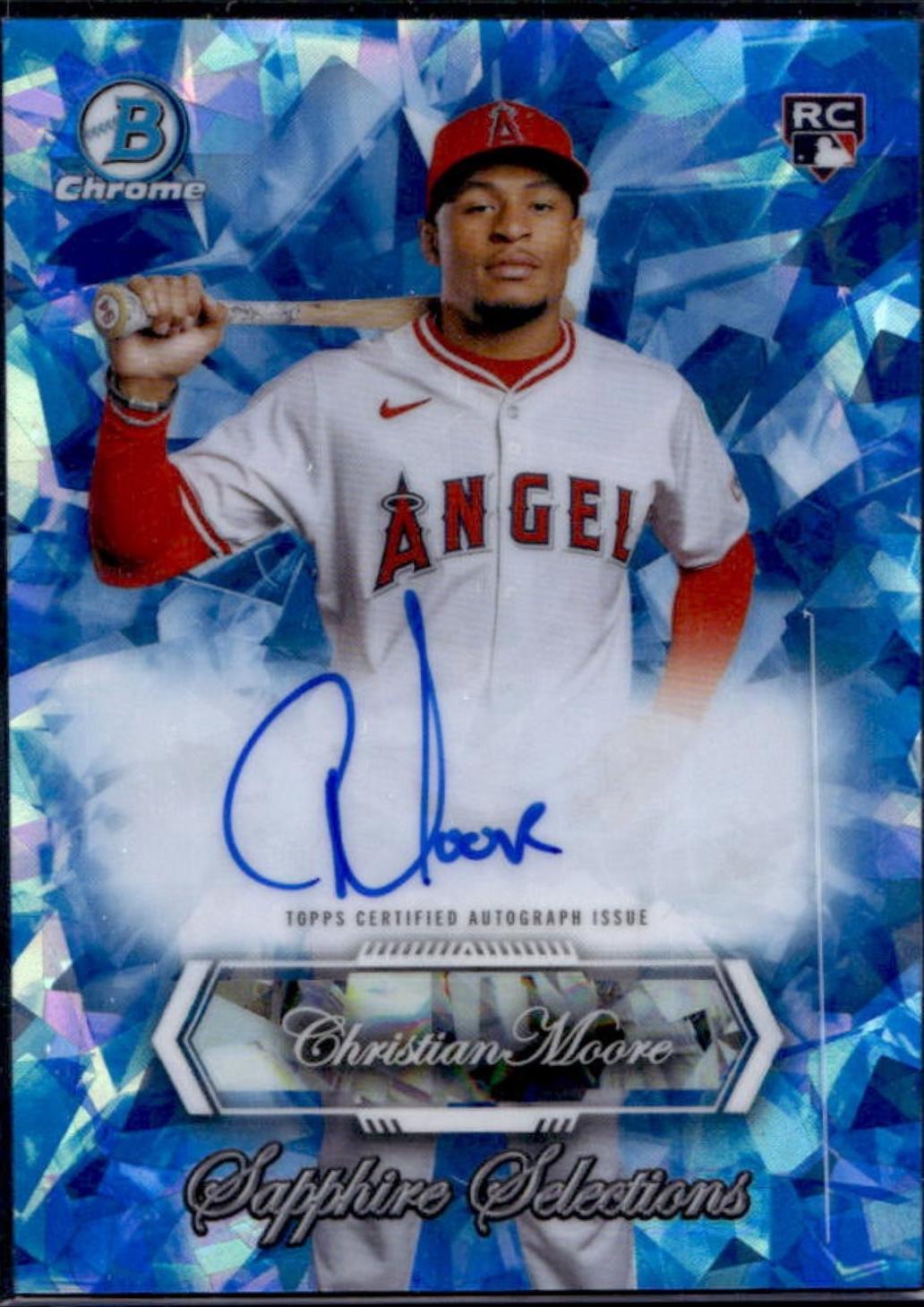 Christian Moore #SSA-CM 2026 Bowman Sapphire Baseball Sapphire Selections Autographs