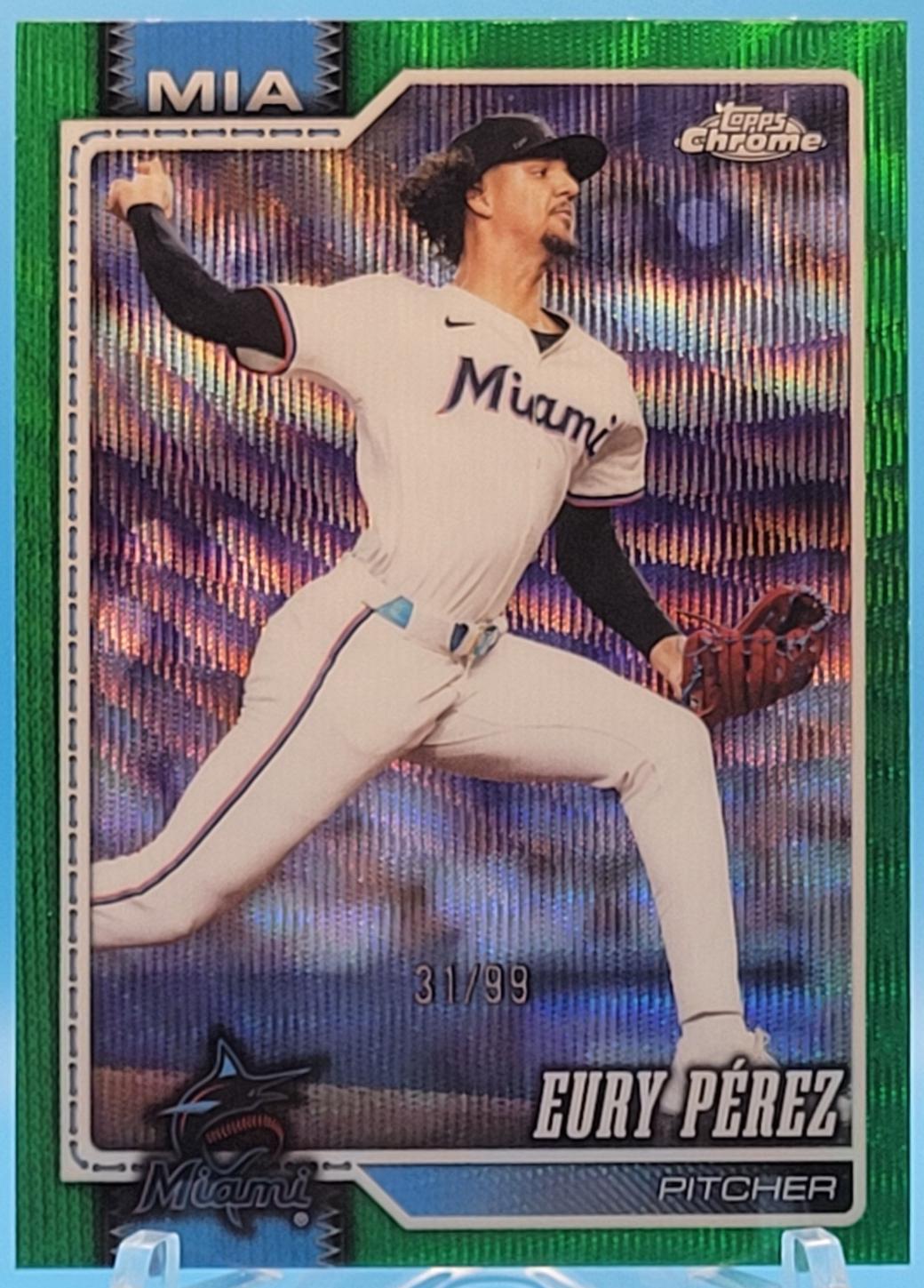 Eury Perez [Green Wave Refractor] (2026 Topps Chrome)