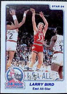 Larry Bird #2 Basketball Cards 1984 All Star Game