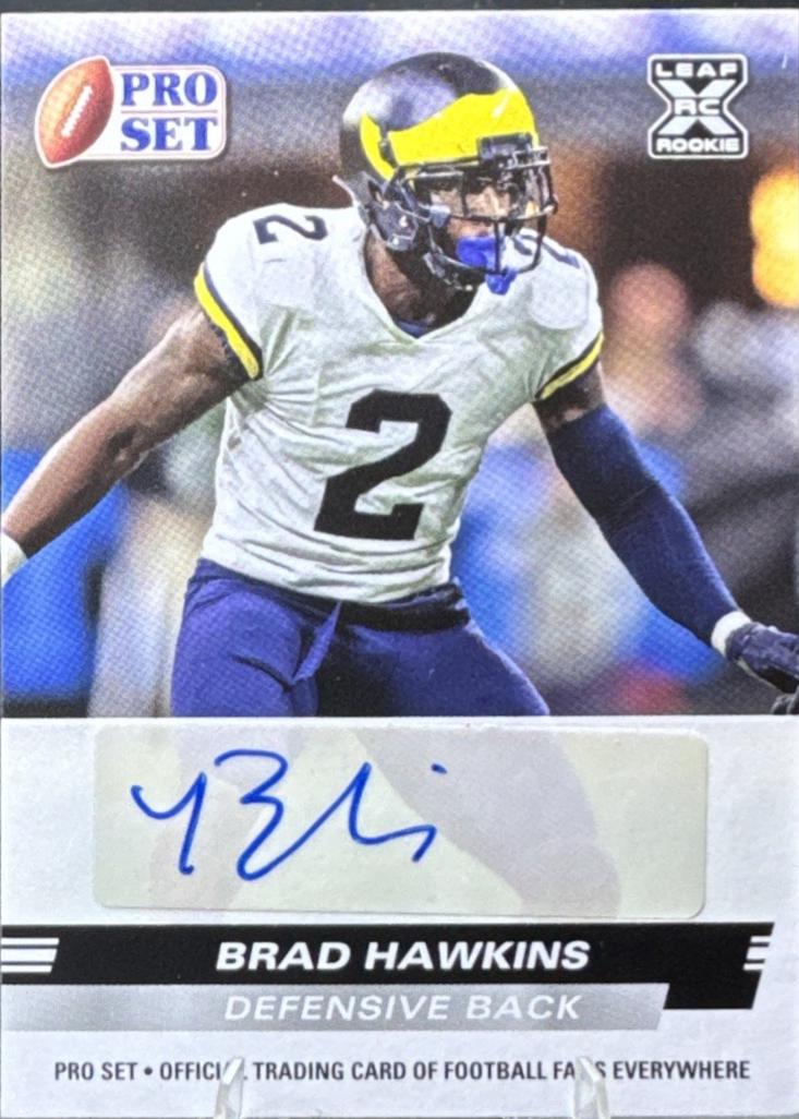 Brad Hawkins #PSA-BH1 2022 Pro Set Draft Autograph Football