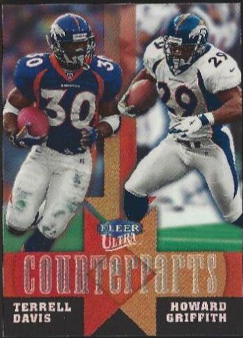 Terrell Davis #3CP Football Cards 1999 Ultra Counterparts