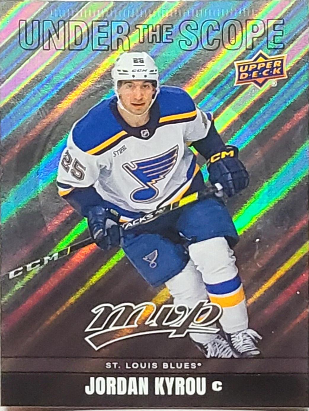 Jordan Kyrou #US-19 Hockey Cards 2024 Upper Deck MVP Under the Scope