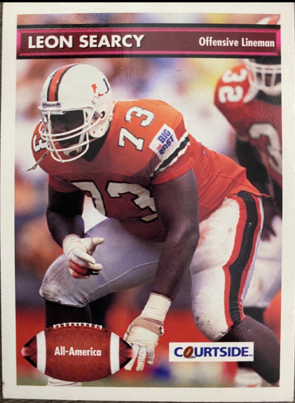 Leon Searcy #AA5 Football Cards 1992 Courtside Draft Pix Promos