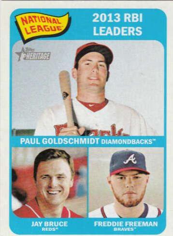 Freddie Freeman, Jay Bruce, Paul Goldschmidt #6 Baseball Cards 2014 Topps Heritage