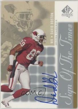 David Boston #DB Football Cards 2000 SP Authentic Sign of the Times