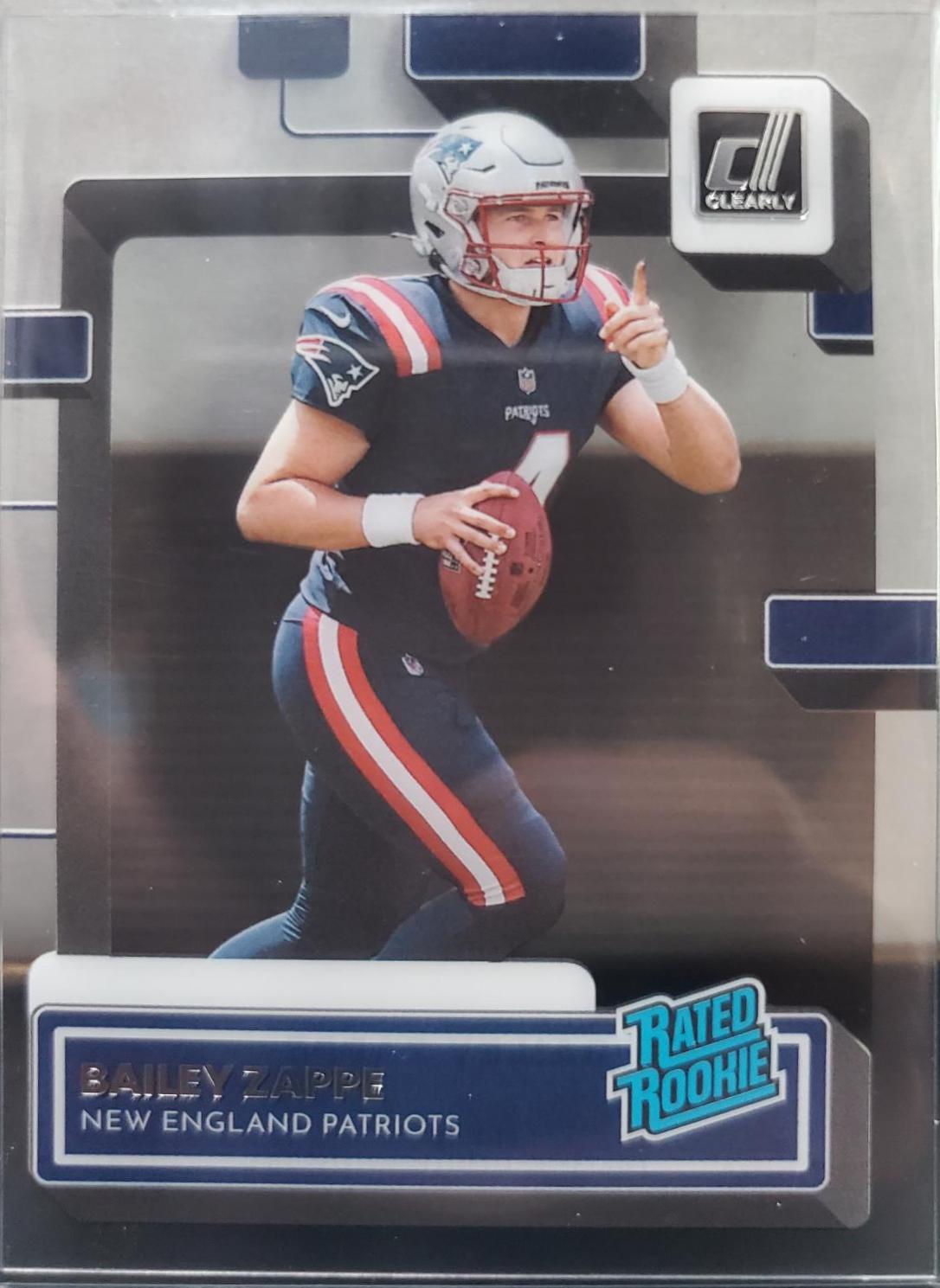Bailey Zappe #79 Football Cards 2022 Panini Clearly Donruss