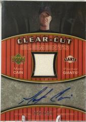 Matt Cain [Silver] #CCE-CA Baseball Cards 2007 Upper Deck Elements Clear Cut Autograph Prices