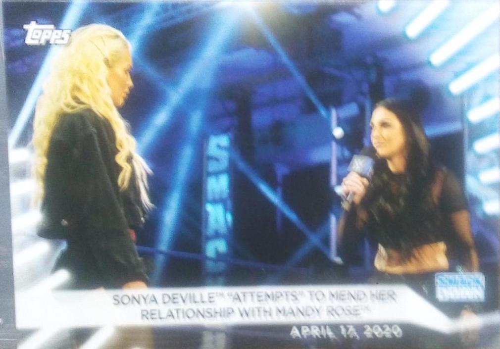 Sonya Deville 'Attempts' to Mend Her Relationship with Mandy Rose #5 Wrestling Cards 2021 Topps WWE Women's Division