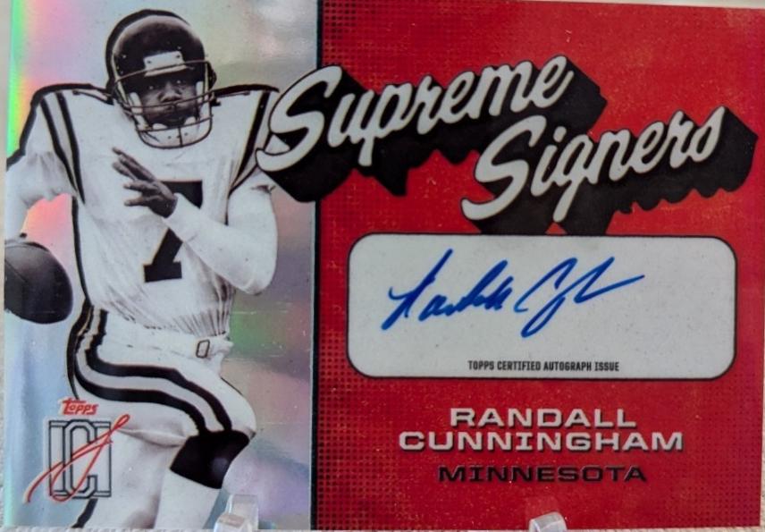 Randall Cunningham #SS-RC Football Cards 2024 Topps Signature Class Supreme Signers