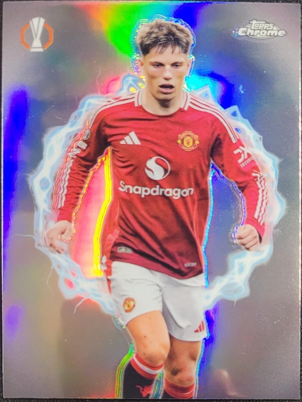 Alejandro Garnacho #CP-13 Soccer Cards 2024 Topps Chrome UEFA Circle of Power