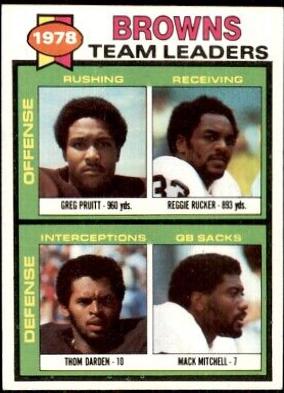 Greg Pruitt, Reggie Rucker, Thom Darden, Mack Mitchell [Cream Colored Back] #113
